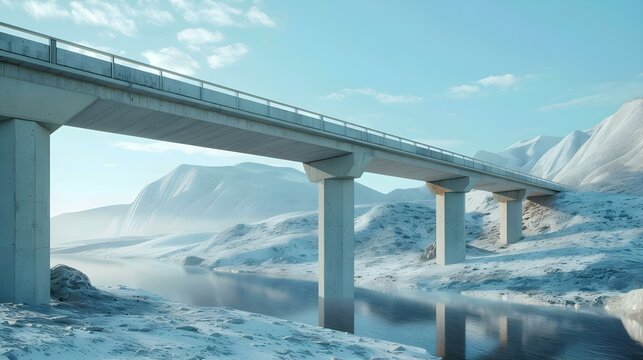 Modern concrete bridge