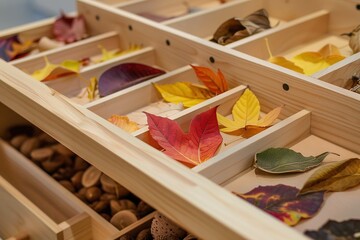 Leaf Cabinet, montessori materials