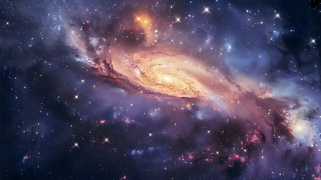 Epic cosmic journey through swirling galaxies and nebulae