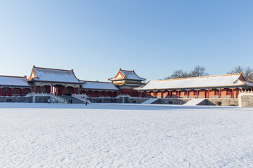 snow view of the Forbidden City
