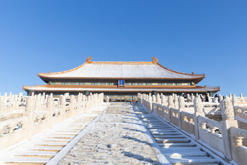 China Forbidden City snow scene