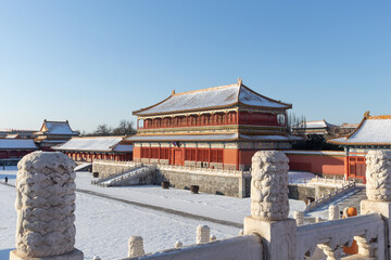 China Forbidden City snow scene