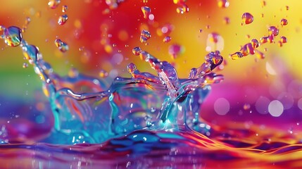 An artistic display of colorful liquids merging and flowing, creating a visually stunning and energetic background. An artistic display of colorful liquids merging and flowing, isolated on white surf 