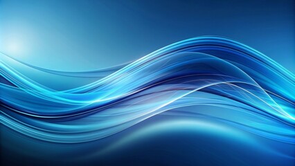 Fototapeta premium Abstract blue wave background with flowing lines and curves, blue, wave, abstract, background, design, pattern, texture, flow, water