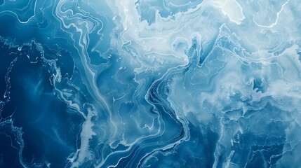 Naklejka premium Simple blue marble background texture