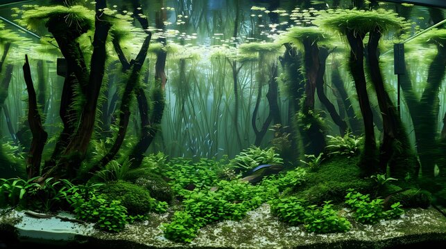 Freshwater planted aquarium aquascaping underwater landscape
