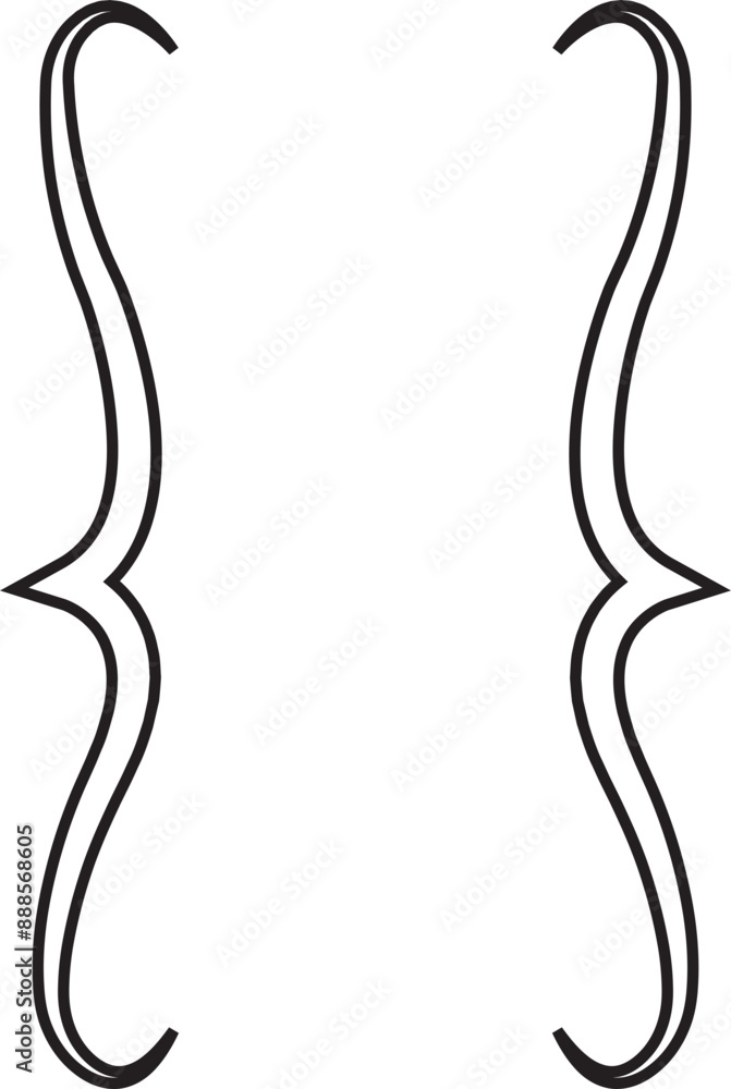 Fototapete curly double braces. symmetric brackets pair, punctuation symbol for mathematics. frames for math in