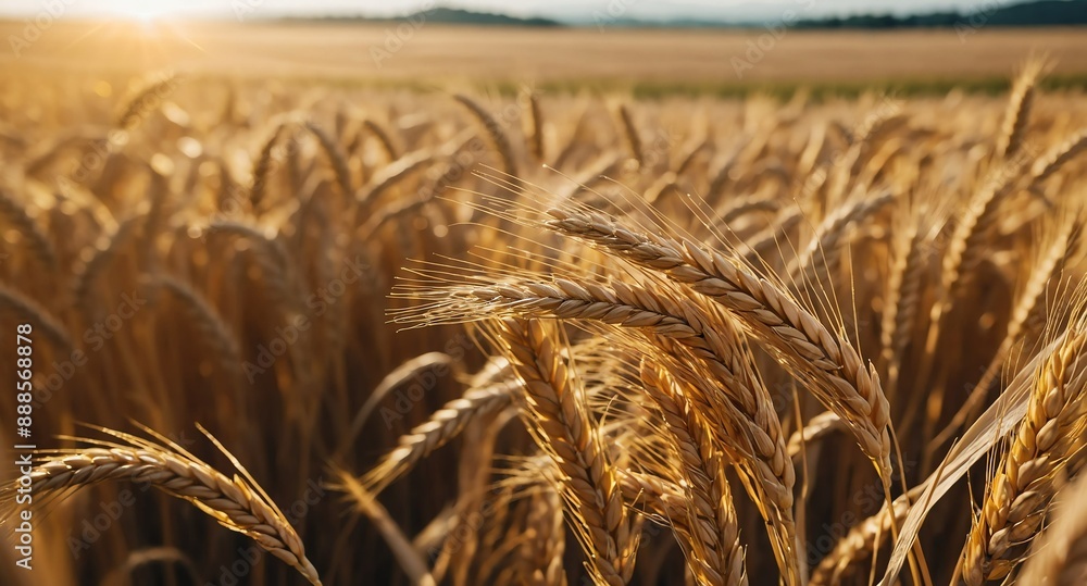 Canvas Prints golden wheat field background