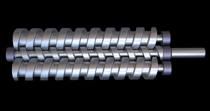 Twin Screw Pump Animation