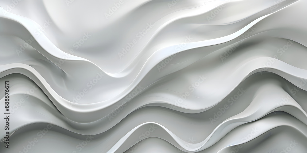 Poster abstract volumetric waves background. 3d background of waves with plaster texture