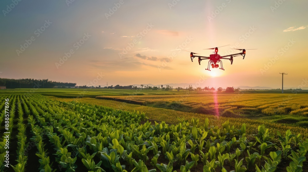 Poster discover ai's role in agriculture, where precision farming techniques optimize crop yields and resou