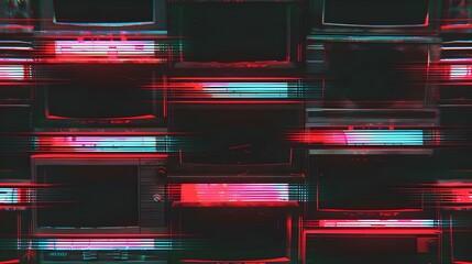 Retro VHS scanlines and TV static noise overlay pattern