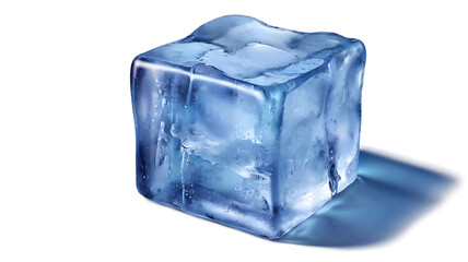Fototapeta premium ice cube hyperrealistic highly detailed isolated on transparent background