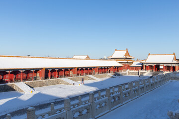 China Forbidden City snow scene