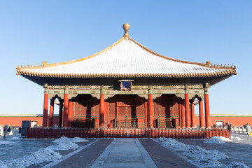 China Forbidden City snow scene