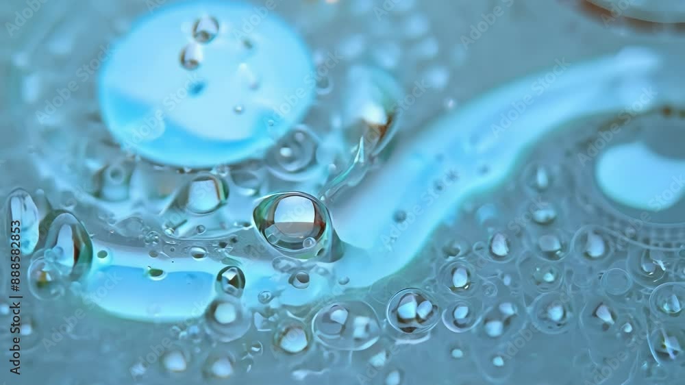 Poster a microfluidic channel producing tiny droplets of chemicals for use in nanoscale reactions.
