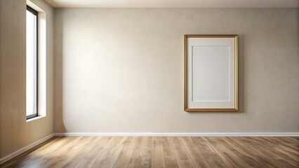 Empty room with a blank frame on the wall, blank, interior design, empty space, minimalism, home decor, simplicity