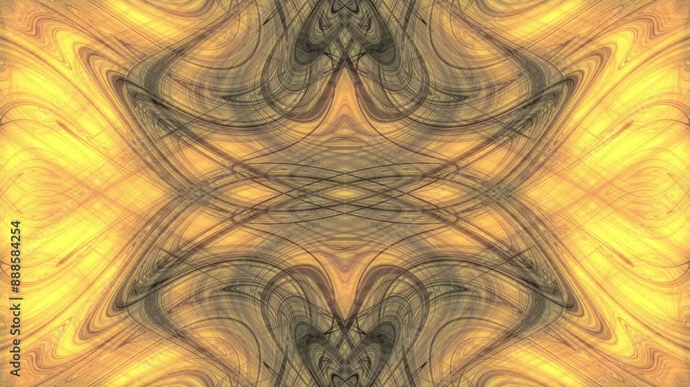 Poster wooden texture golden abstract pattern in seamless motion. psychedelic design. animation