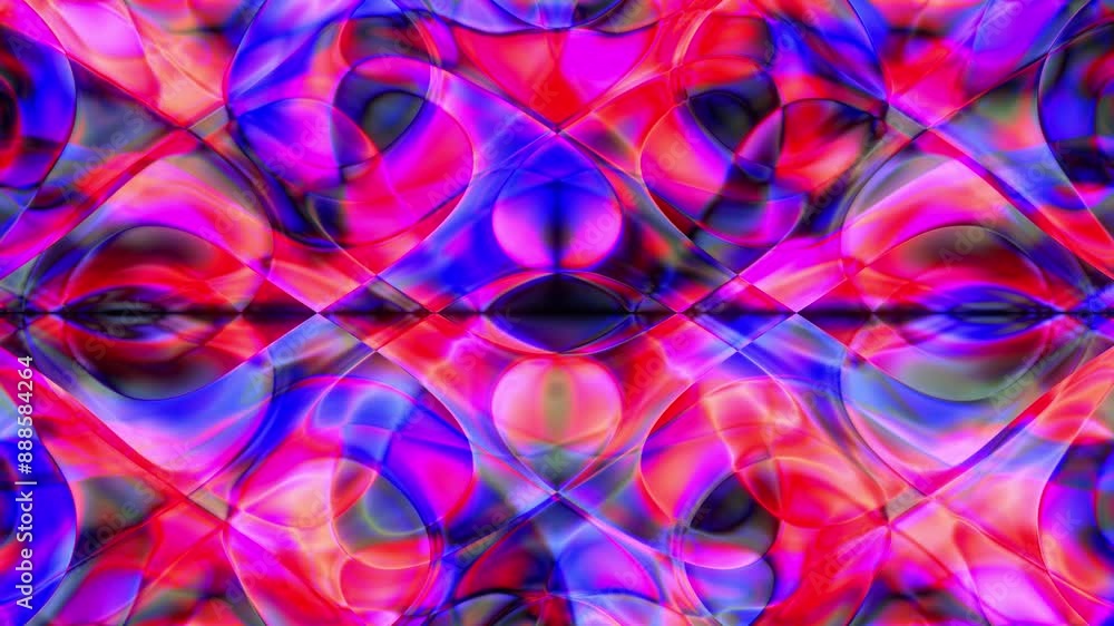 Aufkleber animated kaleidoscope of colorful psychedelic pattern - graphic design. abstract