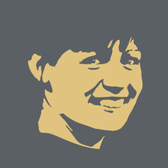 Silhouette of a female head.