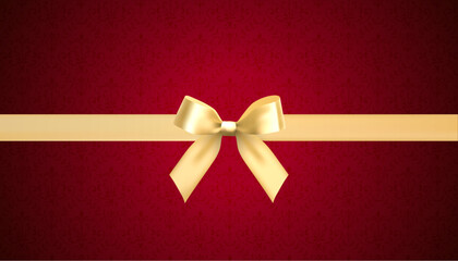 vector design background with elegant gold bow