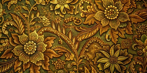Close-up photo showcasing the smooth texture of Indonesian batik motifs, batik, Indonesian, texture, fabric, close-up