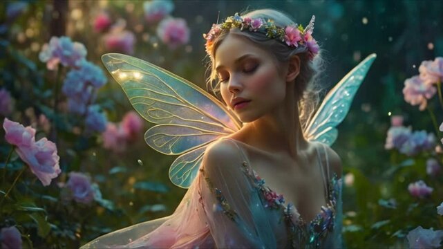 fairy with wings in the dreamland
