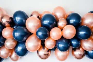 Obraz premium Navy Blue and Copper Balloons Garland