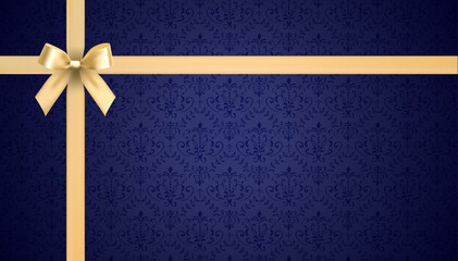 vector design background with elegant gold bow