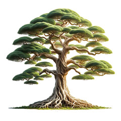 The tree is completely separated from the white ba background Scientific name Bauhinia purpurea	