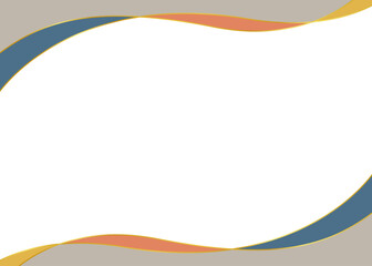 曲線のシンプルなフレーム、上品なフレーム	