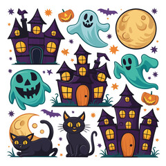 Halloween-themed illustrations
