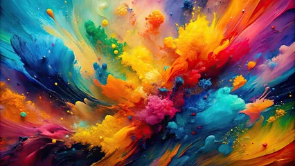Vibrant abstract artwork featuring bold colors and textures, abstract, vibrant, colorful, painting, art