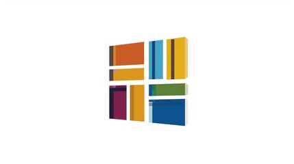 Abstract Colorful Grid Pattern