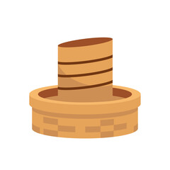 water fountain made of clay