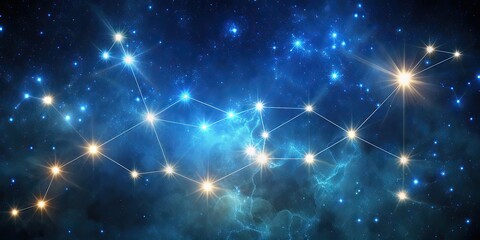 Fototapeta premium Leo zodiac sign constellation background for astrology lovers, Leo, zodiac, constellation, stars, astrology, horoscope