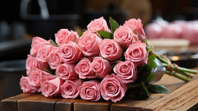 pink roses bouquet hd 8k wallpaper stock photographic image  