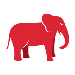 red elephant silhouette