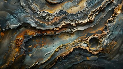 Witness the surreal beauty of abstract metal landscape