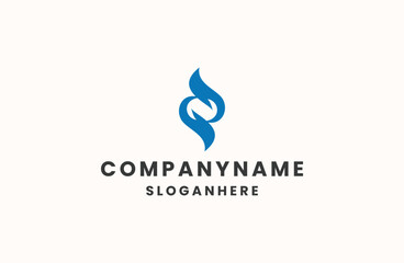 Letter s or n abstract logo template vector illustration design