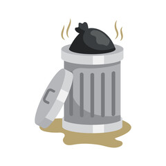 trash can with waste mosquito breeding ground