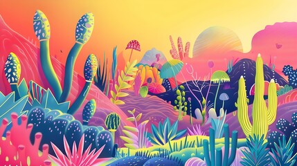 Alien World - An imaginative otherworldly landscape