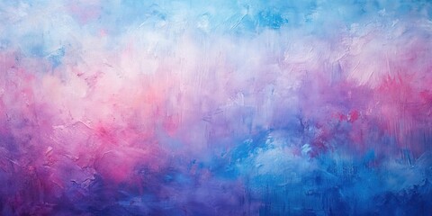 Textured background painted with oil in winter colors of lavender, blue, peach, magenta, and pink , textured