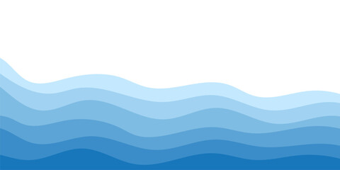 Background vector illustration of blue ocean wave layers
