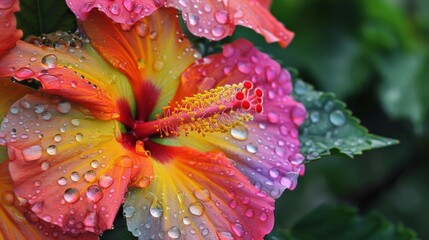A beautiful flower with a red and yellow center and a green stem