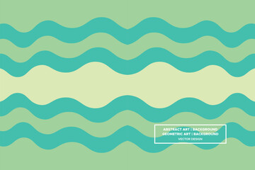 Wavy Curvy Shapes and Designs Green Colors Modern Abstract Background Geometric Background