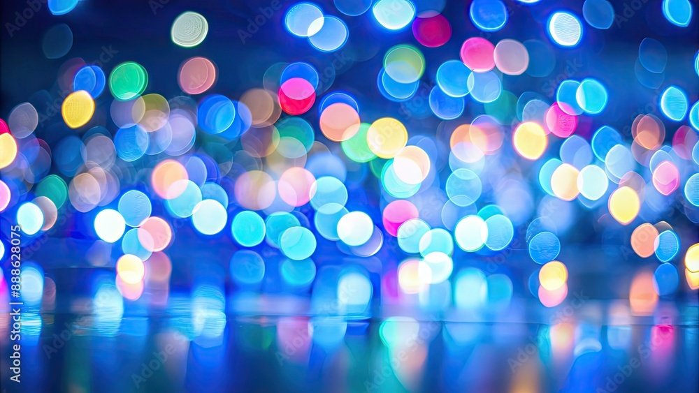 Wall mural A soft blurred background of colorful bokeh lights , bokeh, lights, abstract, festive, colorful, soft, blurred, backdrop, party