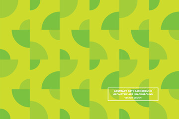 Half Circle and Circle Shapes and Designs Green and Light Green Colors Geometric Pattern Abstract Pattern Seamless