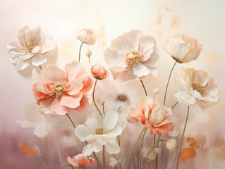 soft flowers background, orchid flowers