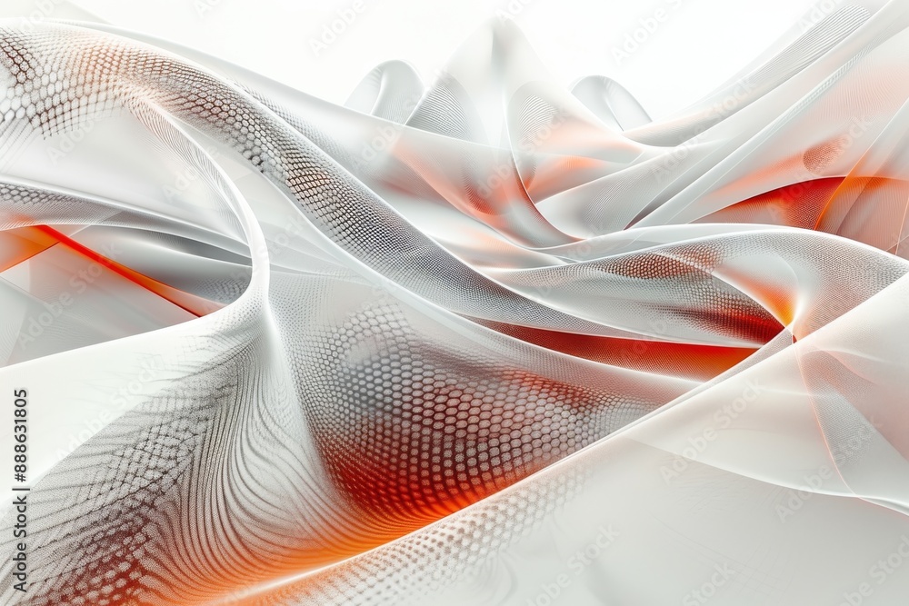 Poster abstract brain with flowing lines modern illustration conceptual art brain study creative design dig